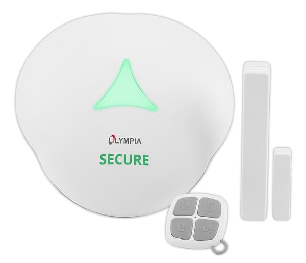 Olympia Secure AS 602, Trådløs, Android 4.4,Android 5.0,Android 5.1,Android 6.0,Android 7.1,Android 7.1.2,iOS 7.0,iOS 7.1,iOS..., GSM, 75 dB, 868 MHz
