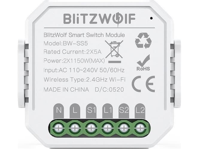 BlitzWolf Smart WiFi Switch BlitzWolf BW-SS5 (2-channel)