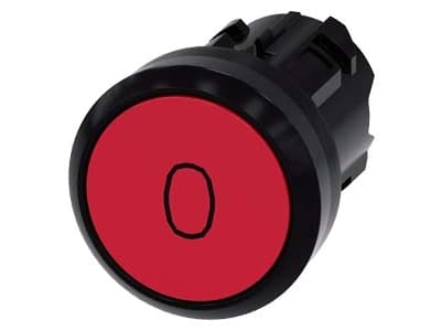Siemens 3SU1000-0AB20-0AD0, Plastikk, IP66, IP67, IP69, IP69K, Svart, Rød, 2,95 cm, 35,3 mm, 30 mm