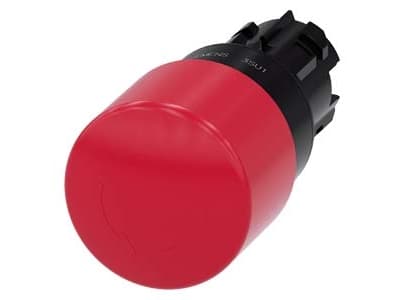 Siemens 3SU1000-1GB20-0AA0, Plastikk, IP66, IP67, IP69, IP69K, Svart, Rød, 3,38 cm, 70,5 mm, 73 mm