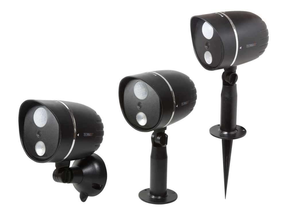 Technaxx TX-106 HD Outdoor Camera with LED Lamp - Overvåkingskamera - utendørs - støv-/vanntett - farge (Dag og natt) - 1280 x 720 - 720p - fastfokal