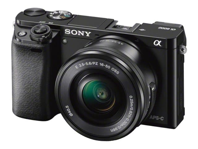 Sony a6000 ILCE-6000Y - Digitalkamera - spegellöst - 24.3 MP - APS-C - 3x optisk zoom 16-50 mm och 55-210 mm linser - Wi-Fi, NFC - svart