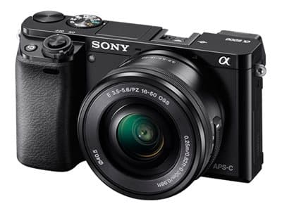 Sony a6000 ILCE-6000L - Digitalkamera - spegellöst - 24.3 MP - APS-C - 3x optisk zoom 16-50 mm lins - Wi-Fi, NFC - svart