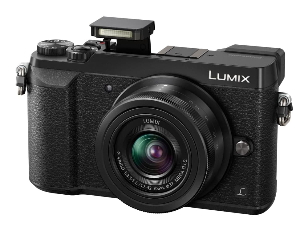 Panasonic Lumix G DMC-GX80K - Digitalkamera - spegellöst - 16.0 MP - Fyra tredjedelar - 4 K - 2.7x optisk zoom 12-32 mm lins - Wi-Fi - svart