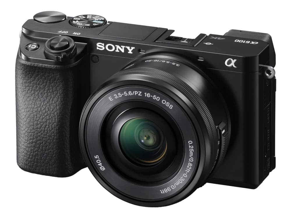 Sony a6100 ILCE-6100Y - Digitalkamera - spegellöst - 24.2 MP - APS-C - 4 K / 30 fps - 3x optisk zoom 16-50 mm och 55-210 mm linser - Wi-Fi, NFC, Blue