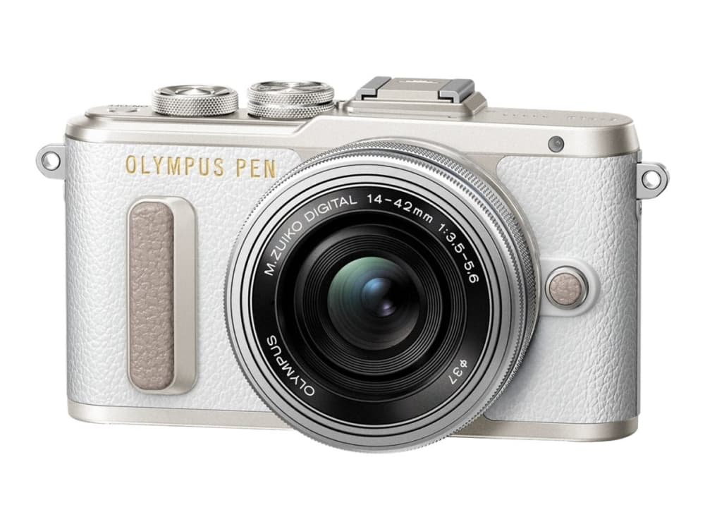 Olympus PEN E-PL8 + 14-42mm EZ Pancake, 16,1 MP, 4608 x 3456 pixlar, Live MOS, Full HD, Pekskärm, Silver, Vit
