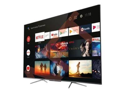 TCL 65C715 - 65" Diagonalklasse (64.5" synlig) - C715 Series LED-bakgrunnsbelyst LCD TV - QLED - Smart TV - Android TV - 4K UHD (2160p) 3840 x 2160 -