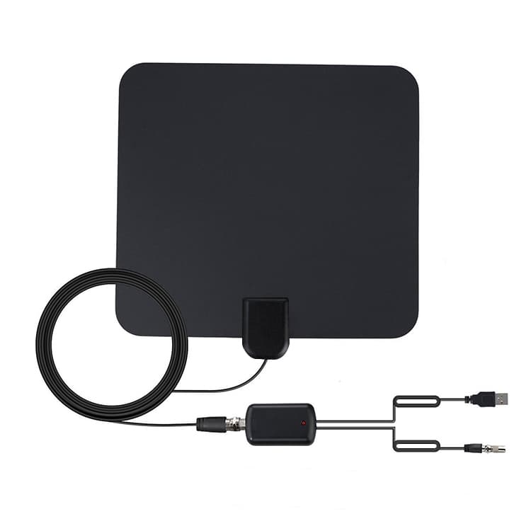 Indoor HDTV Antenna, Ultra Thin with Detachable Amplifier 50 Miles Range