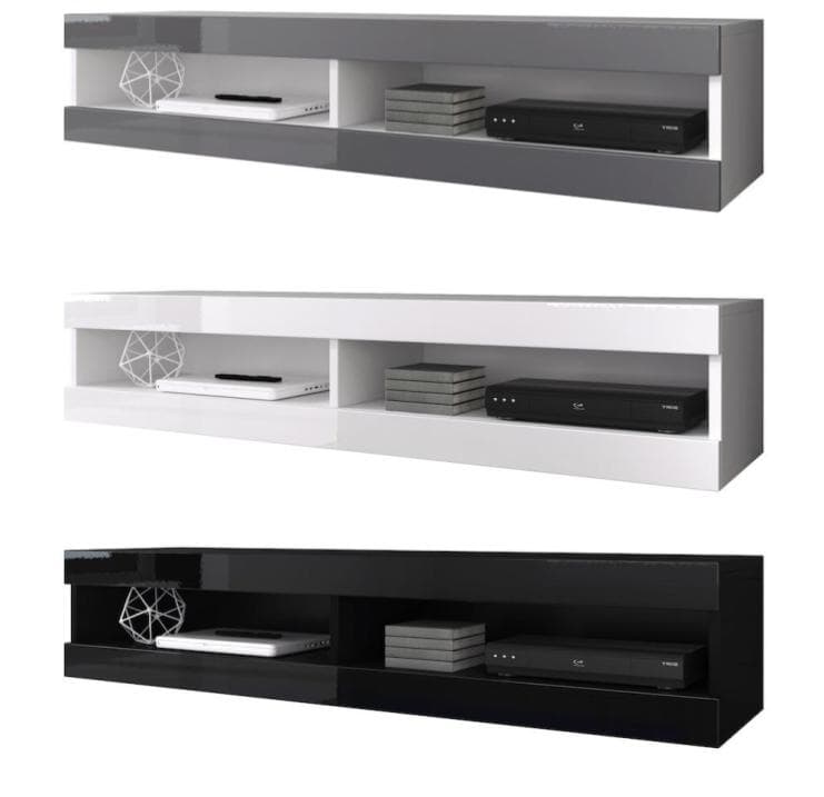 e-Com - Svævende TV-møbel "VOLANT" - 150 cm