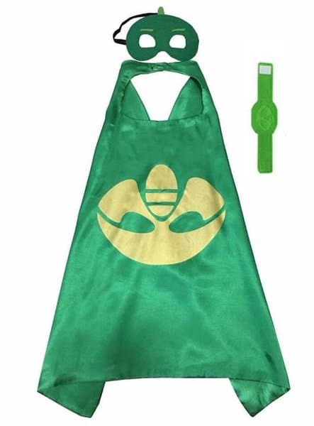 Pyjamashjältarna Unisex Barn - 6-Pack - mantel, mask och armband
