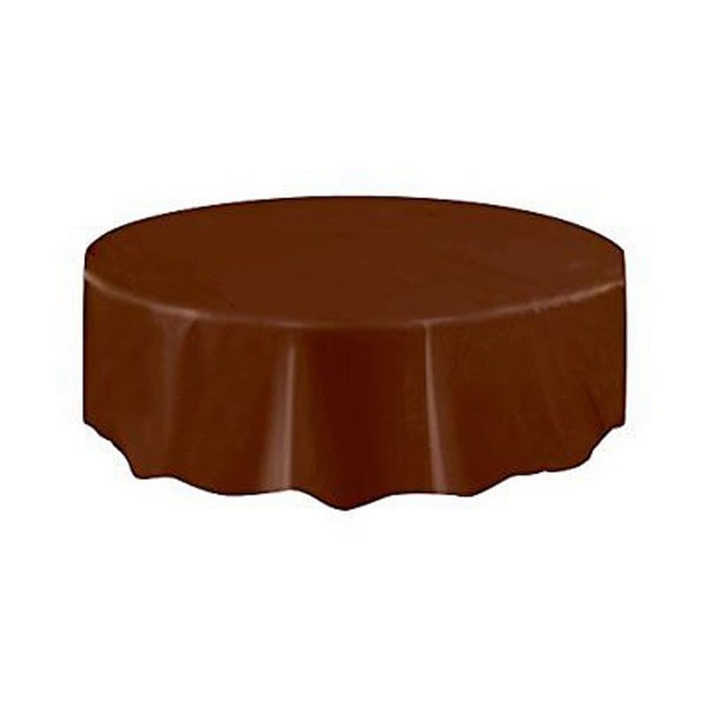 Unique Party Round Plastic Tablecover (6 Pack)