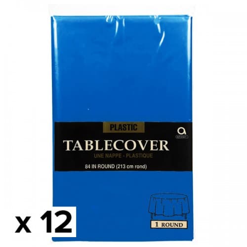 Amscan Round Plastic Tablecover (Pack Of 12)