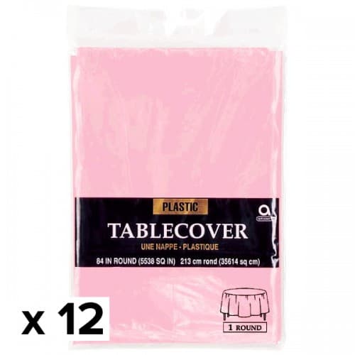 Amscan Round Plastic Tablecover (Pack Of 12)