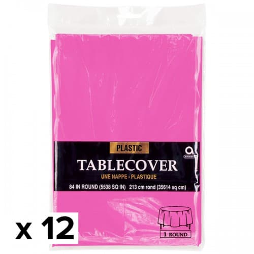 Amscan Round Plastic Tablecover (Pack Of 12)