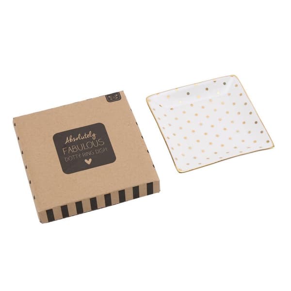 CGB Giftware Helt fantastiskt polka Dot keramisk ringfat