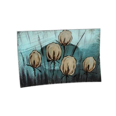 CGB Giftware Tulip Glass 12 Inch Rectangular Plate