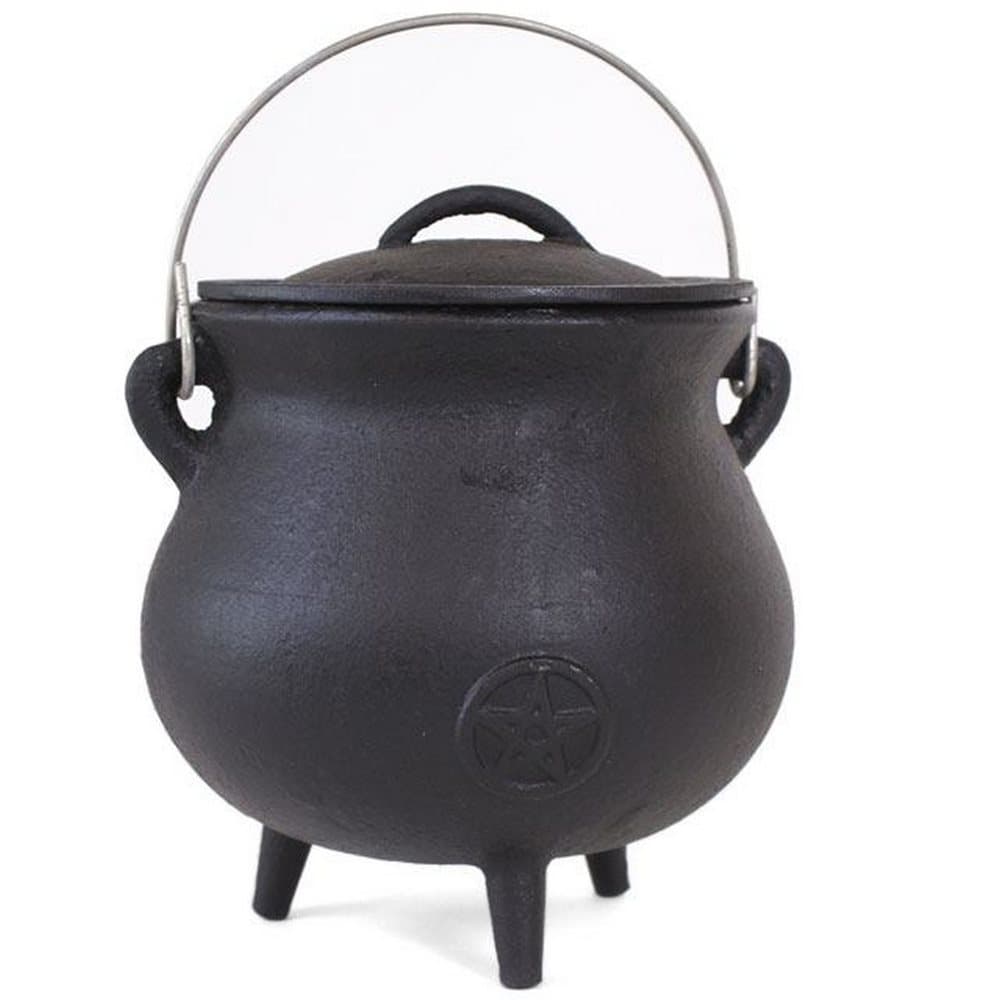 Something Different 19cm Cast Iron Cauldron With Pentagram