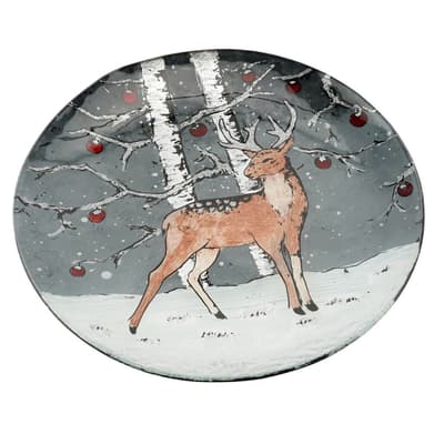 CGB Giftware Christmas Stag Circular Dish