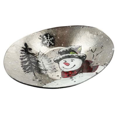 CGB Giftware Christmas Snowman Oval Bowl