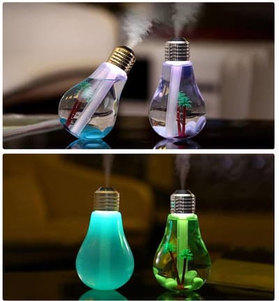 Aroma Diffuser i glödlampa med belysning USB