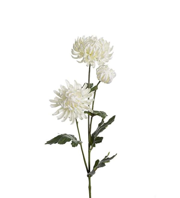 Chrysanthemum Vit 60cm, Konstgjorda Blommor - Mr. Plant