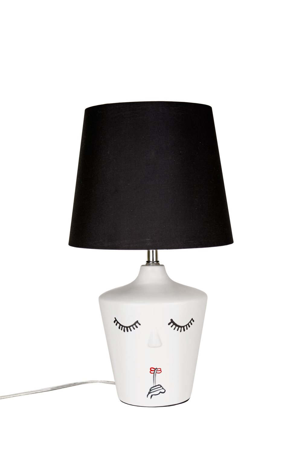 Bordlampe Nora, B: 25 D: 25 H: 43 cm, Hvitkrom, Globen Globen Lighting Sarah Hvit Bordlampe | Designbelysning.no