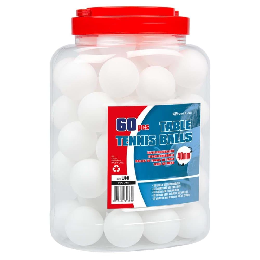 Get & Go Get & Go bordtennisbolde 60 stk. ABS hvid