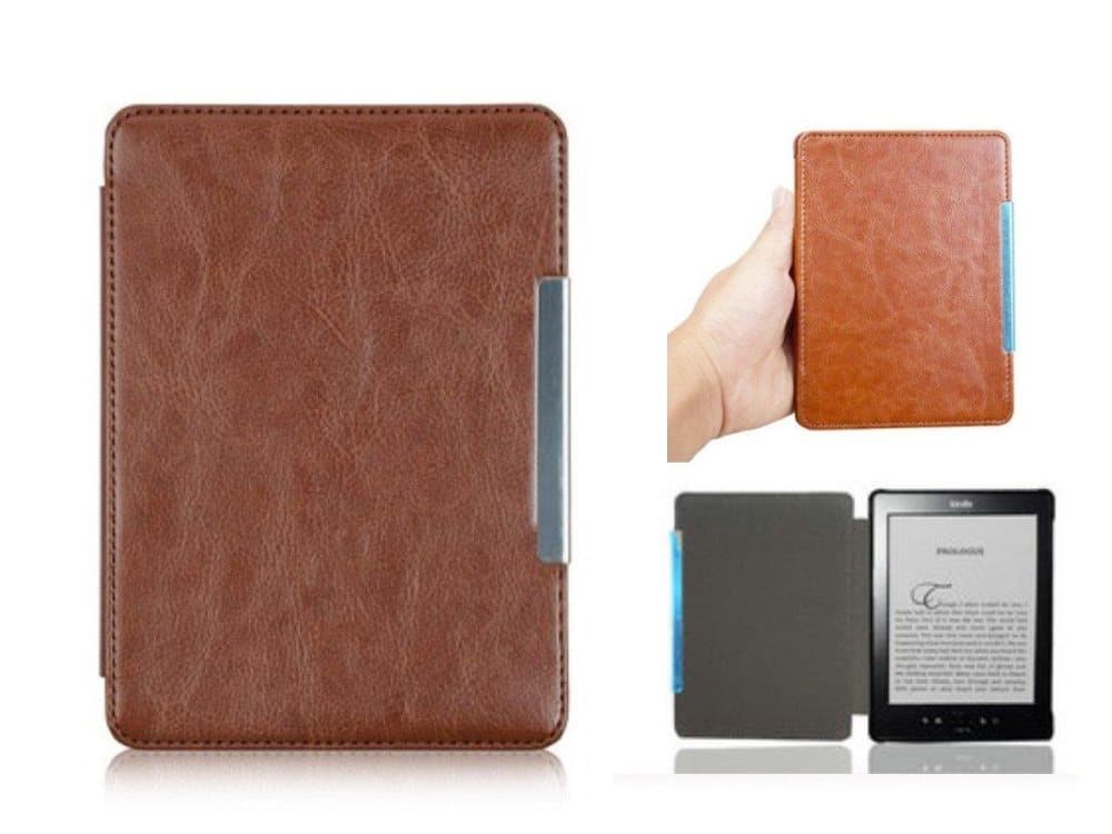 Kindle 4 / Kindle 5 fodral - PU läder - brun