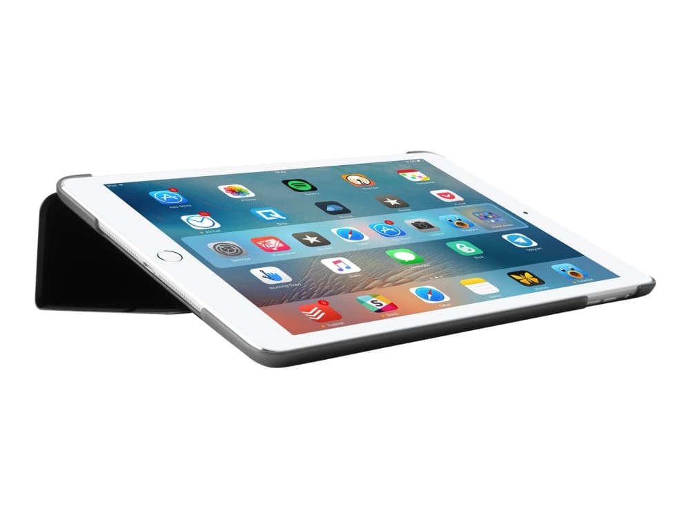 PURO Zeta Slim Case - Lommebok for nettbrett - svart - 9.7" - for Apple 9.7-inch iPad (5. generasjon)