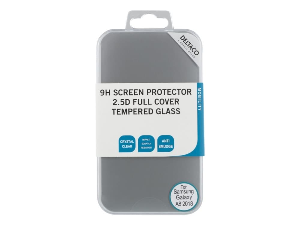 DELTACO screen protector for Galaxy A8 (2018), 2.5D tempered glass
