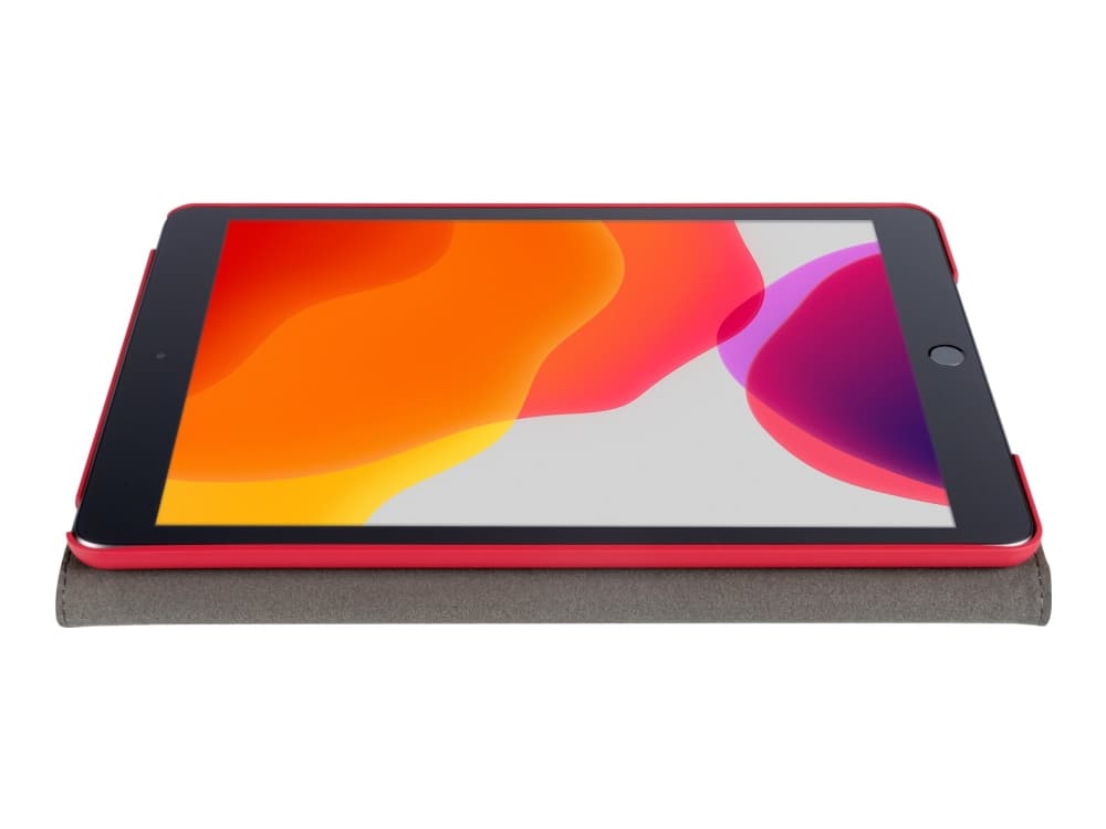 Gecko Easy-click - Flipomslag til tablet - polyuretan-læder - antracit/rød - 10.2" - for Apple 10.2-inch iPad (7. generation)
