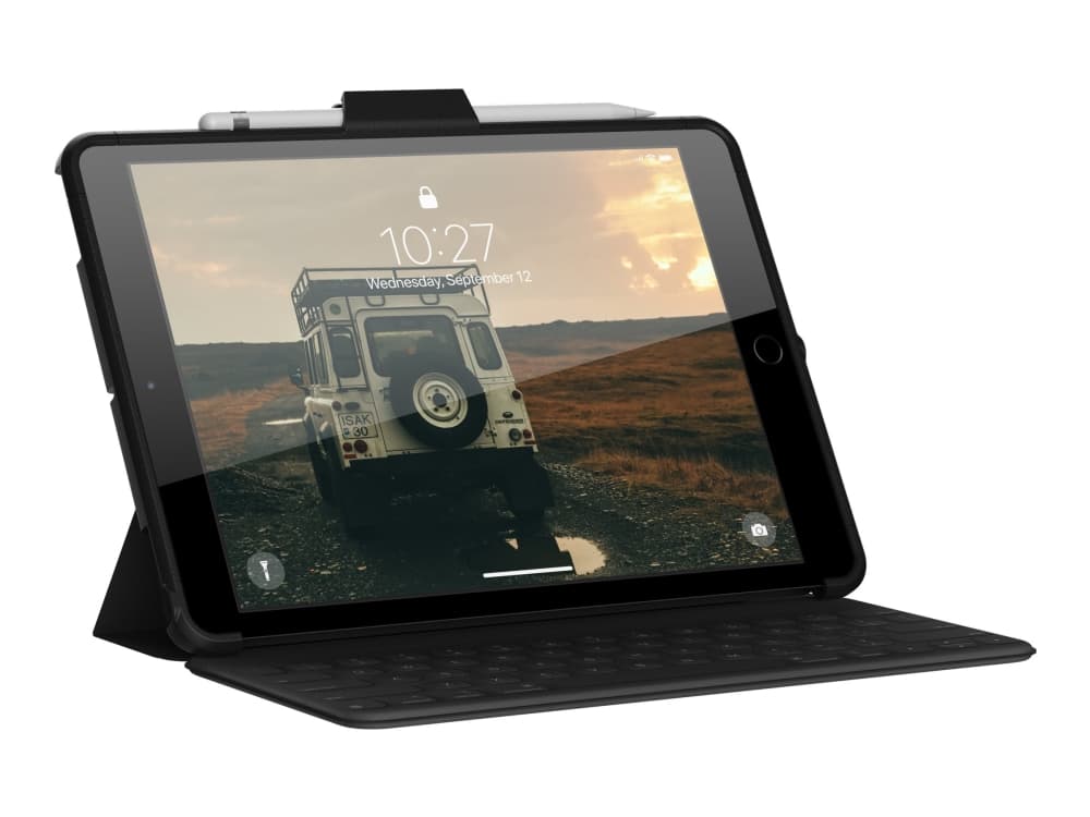 Urban Armor Gear Scout, Folio, Apple, iPad (10.2-inch, 7th Gen, 2019) Model Number(s): A2197, A2200, A2198, A2199, 25,9 cm (10.2"), 201,28 g, Svart