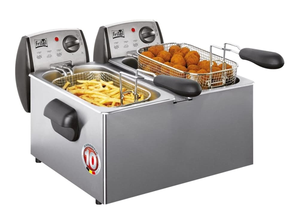 FRITEL Starter FR 1850 Duo - Fritös - 6 liter - 4400 W - rostfritt stål