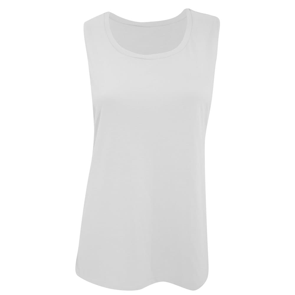 Bella Ladies/Womens Flowy Scoop Muscle Tee / Sleeveless Vest Top