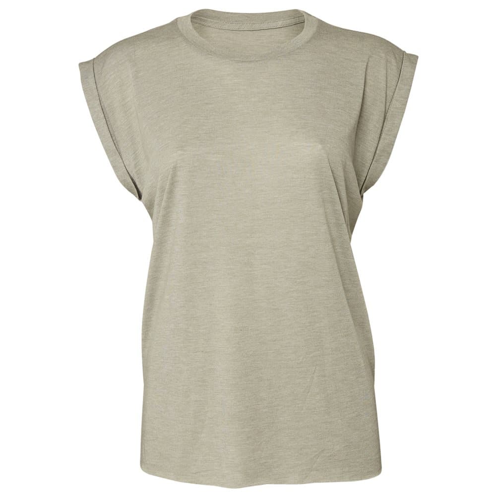 Bella + Canvas Womens/Ladies Flowy Rolled Cuff Muscle T-Shirt