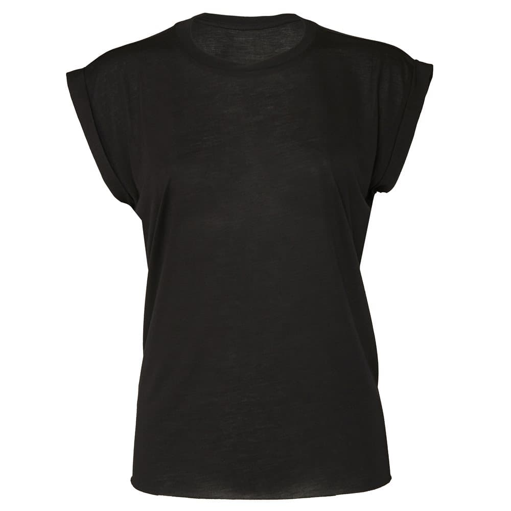 Bella + Canvas Womens/Ladies Flowy Rolled Cuff Muscle T-Shirt