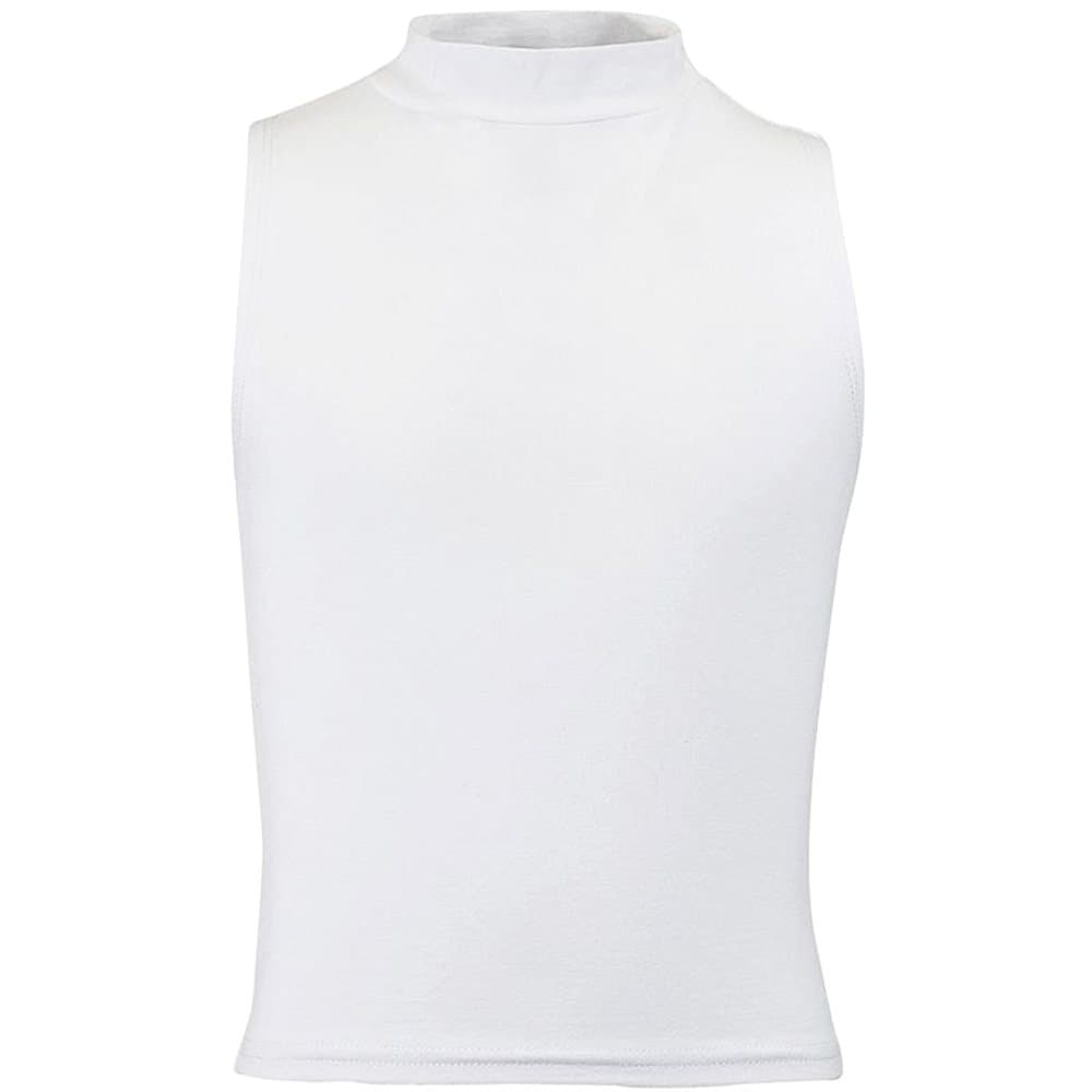 Skinni Minni Childrens Girls High Neck Crop Vest