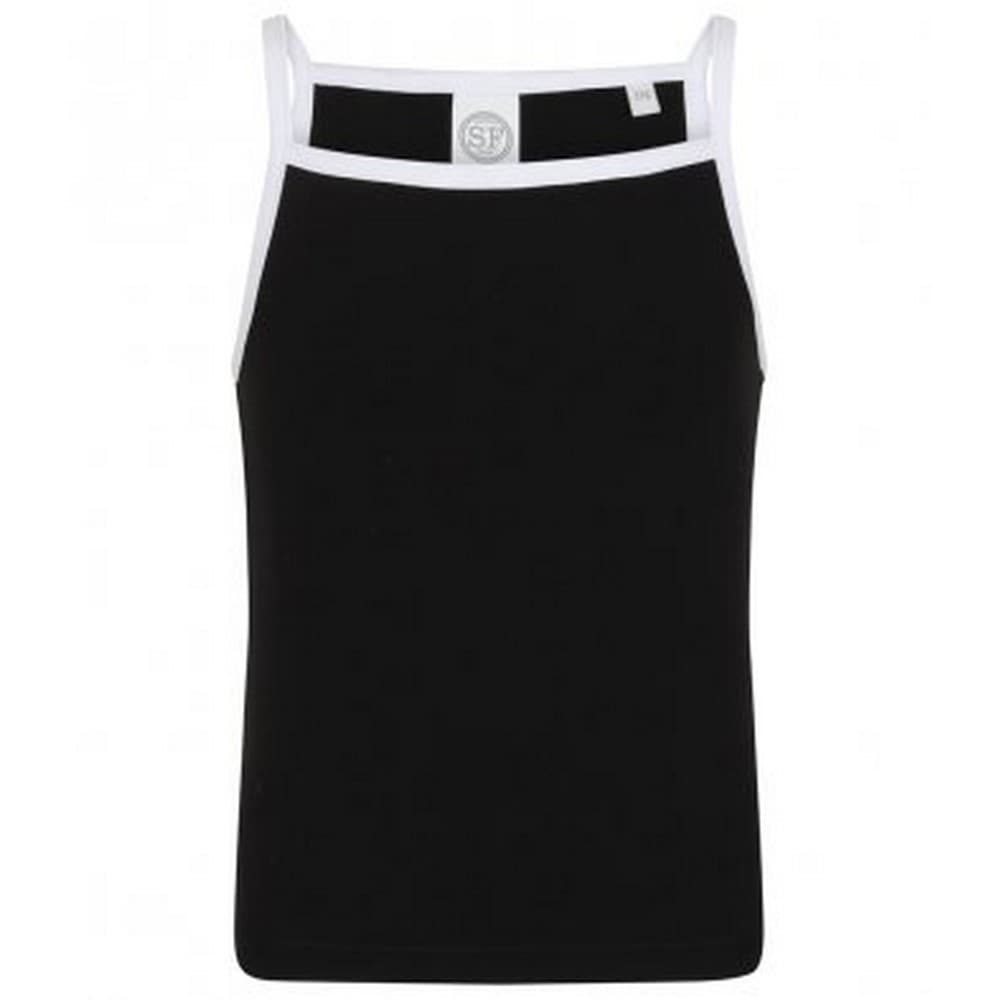 Skinni Fit Womens/Ladies Feel Good Contrast Strappy Vest