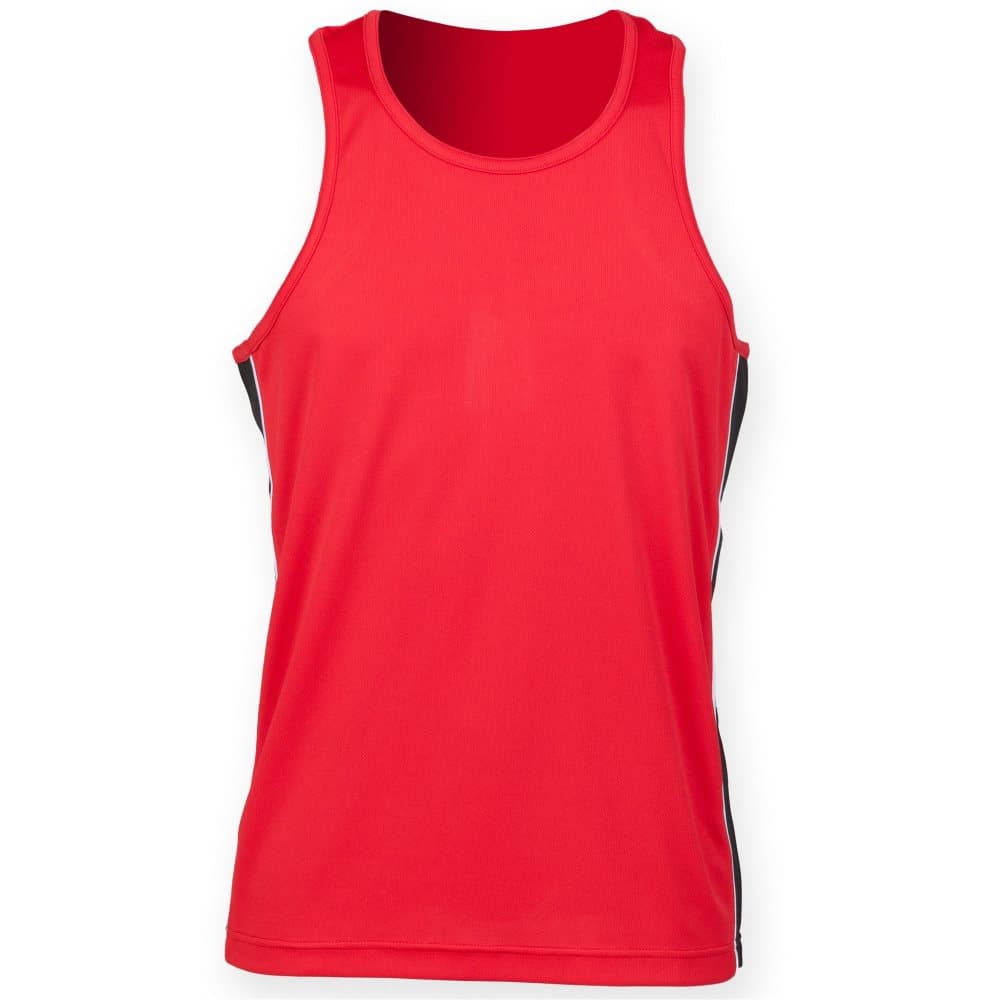Finden & Hales Mens Performance Panel Moisture Wicking Sports Vest Top