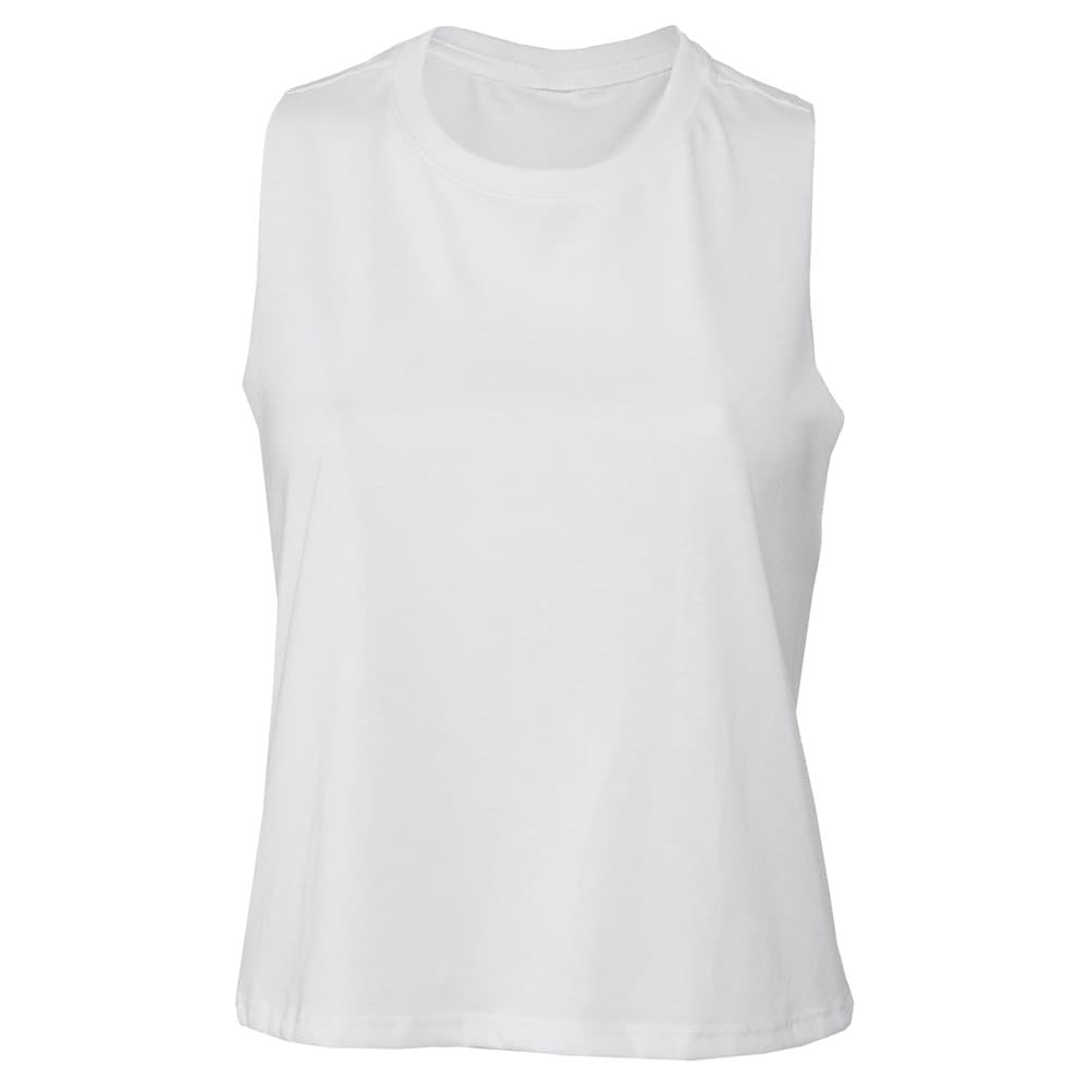 Bella + Canvas Womens/Ladies Racerback Cropped Sleeveless Tank Top