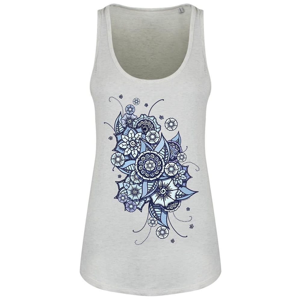 Grindstore Womens/Ladies Blue Bouquet Floaty Tank
