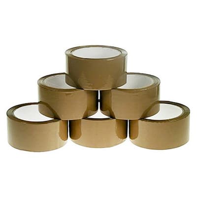 Olympia Brown Hotmelt Packing Tape (Pack of 6)