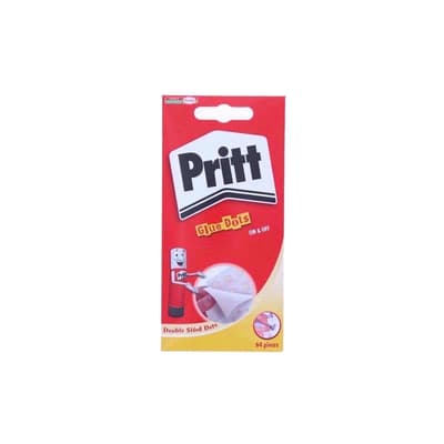 Pritt Stick Double-Sided Repositionable Clear Glue Dots (Pack Of 64)