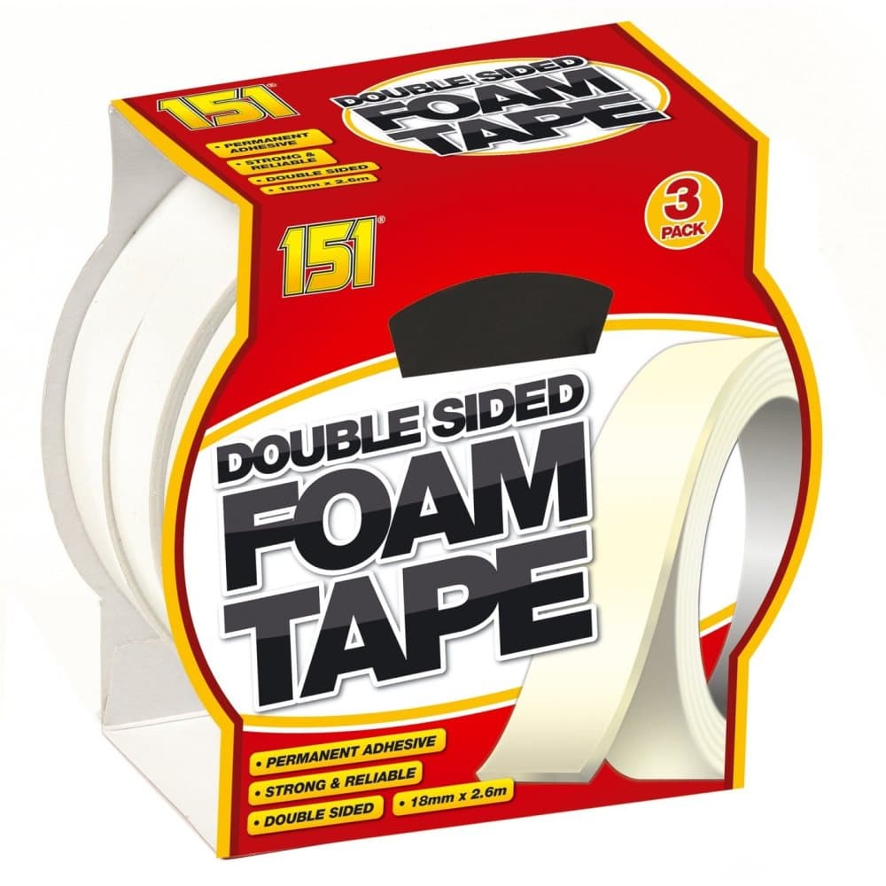 151 Double Sided Foam Tape (Pack of 3)