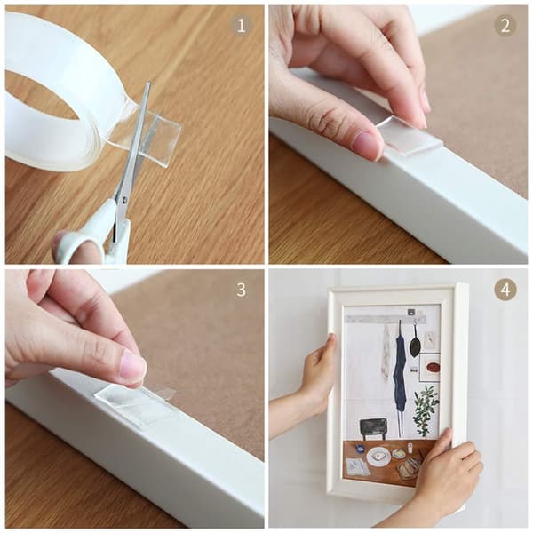 Dobbeltsidig Transparent Gel-teip