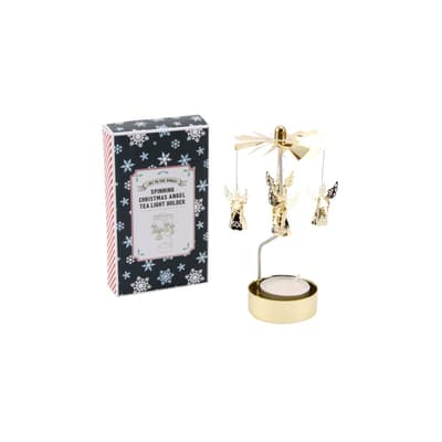 CGB Giftware Joy To The World Christmas Angel Tealight Spinner