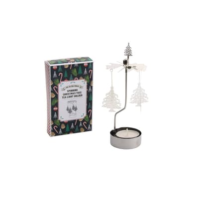 CGB Giftware Joy To The World Christmas Tree Tealight Spinner