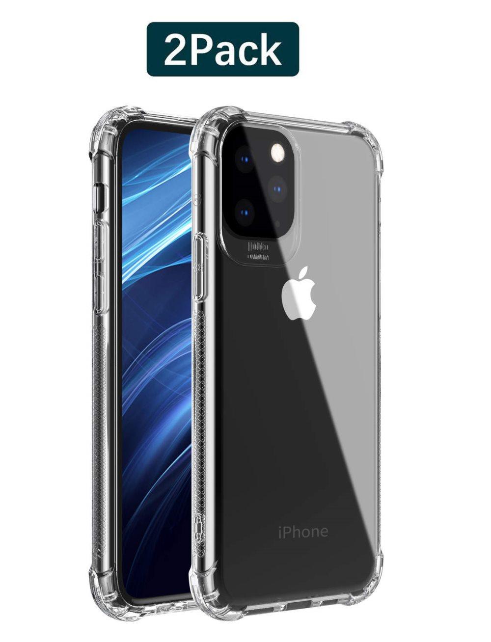 C4U® iPhone 11 Pro - 2-pak stødfast - Slank gennemsigtig taske