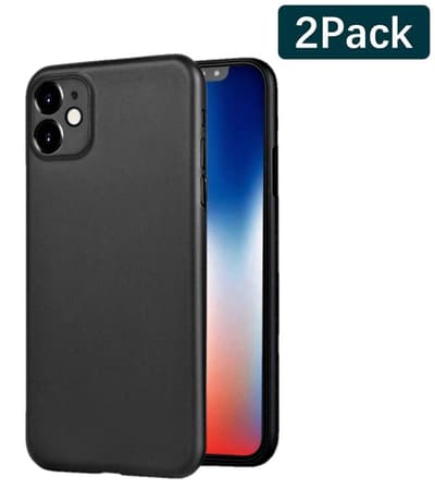 2-pack C4U® Matbelagt iPhone 11 skal fodral - slank til supertynd