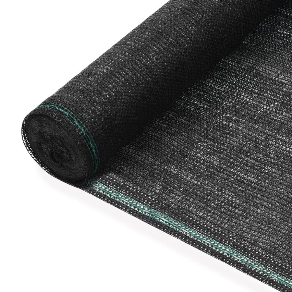 vidaXL tennisskærm HDPE 1,6 x 25 m sort